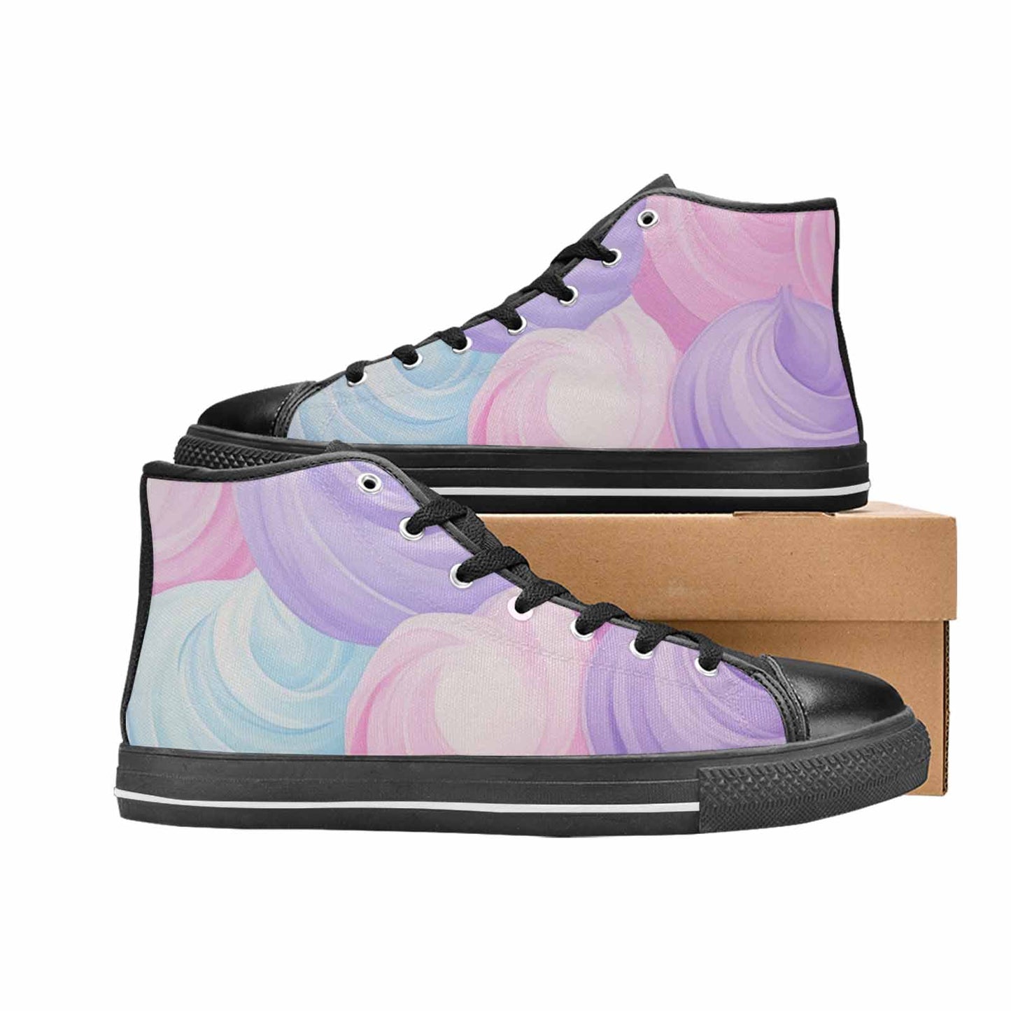 MEN'S Tie Dye - High Top Canvas Cottagecore Custom Sneakers