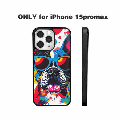 iPhone 15 Pro Max Case — French Bulldog Pop Art Pattern, Custom Print Case Cover