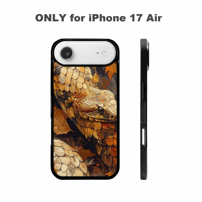 iPhone 17 Air Case — Distressed Autumn Snake Original Art, Custom Designed Case Cover