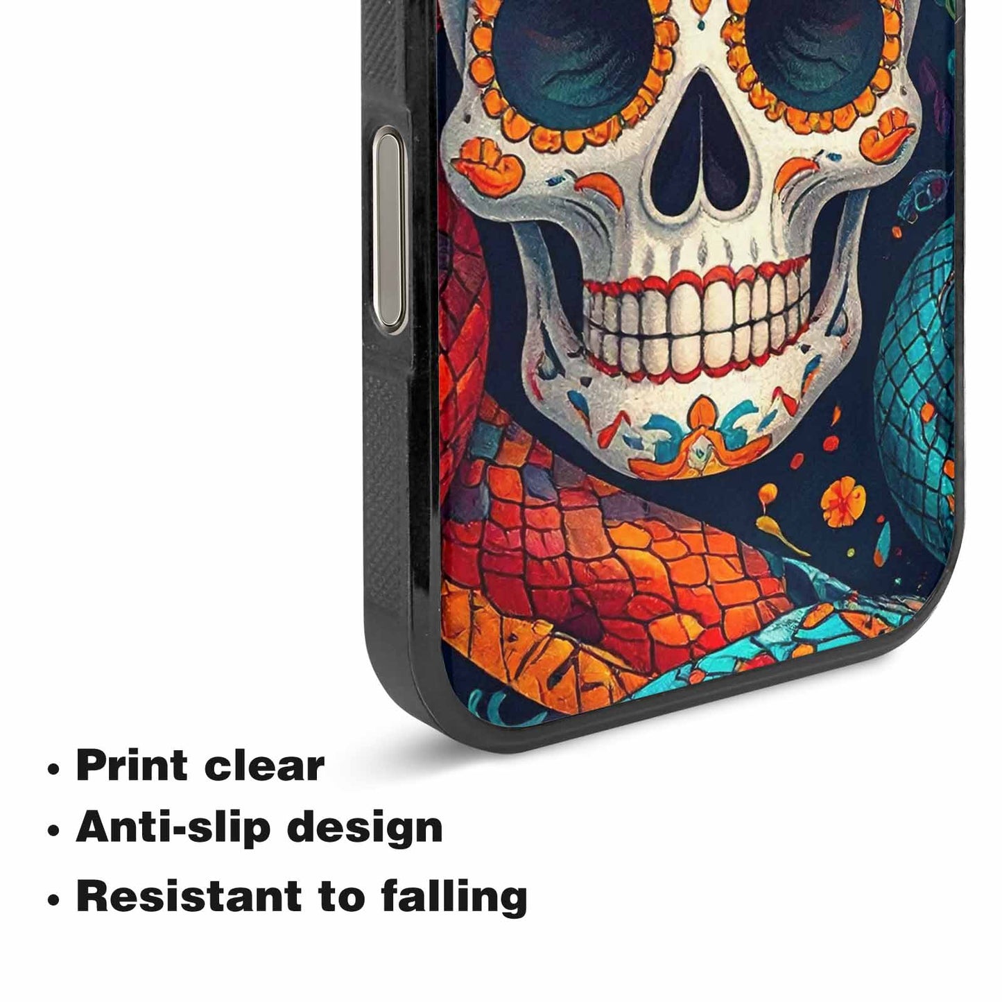 iPhone 16 Pro Case — Snake Skulls Print Alt Custom, Custom Phone Case