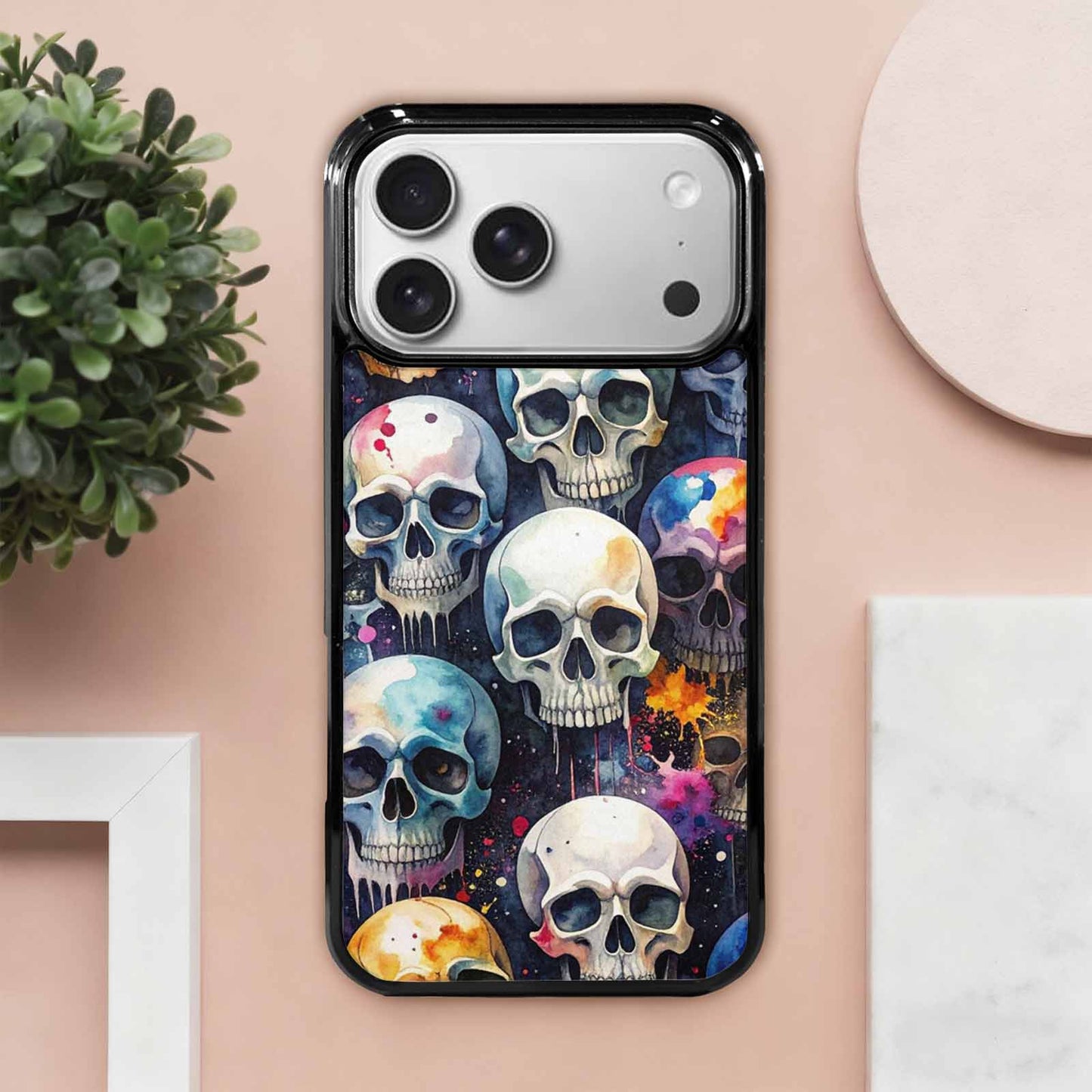 iPhone 17 Pro Max Case — Skull Dark Art Gothic Print Gothic, Personalized Phone Case
