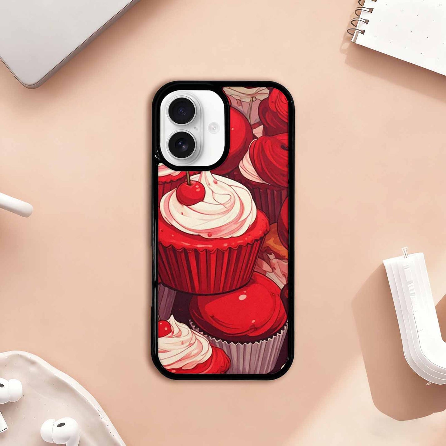 iPhone 17 Case — Retro Cherry Cupcake Retro Vintage, Custom Made Phone Cover