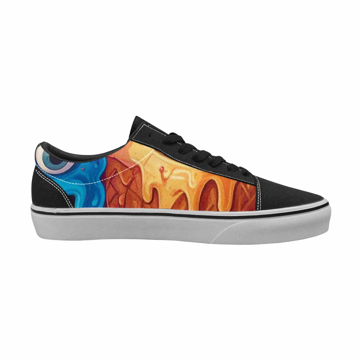 WOMEN'S Melting Icecream Monster Cherry Canvas Lace-Up Dreamcore Custom Shoes