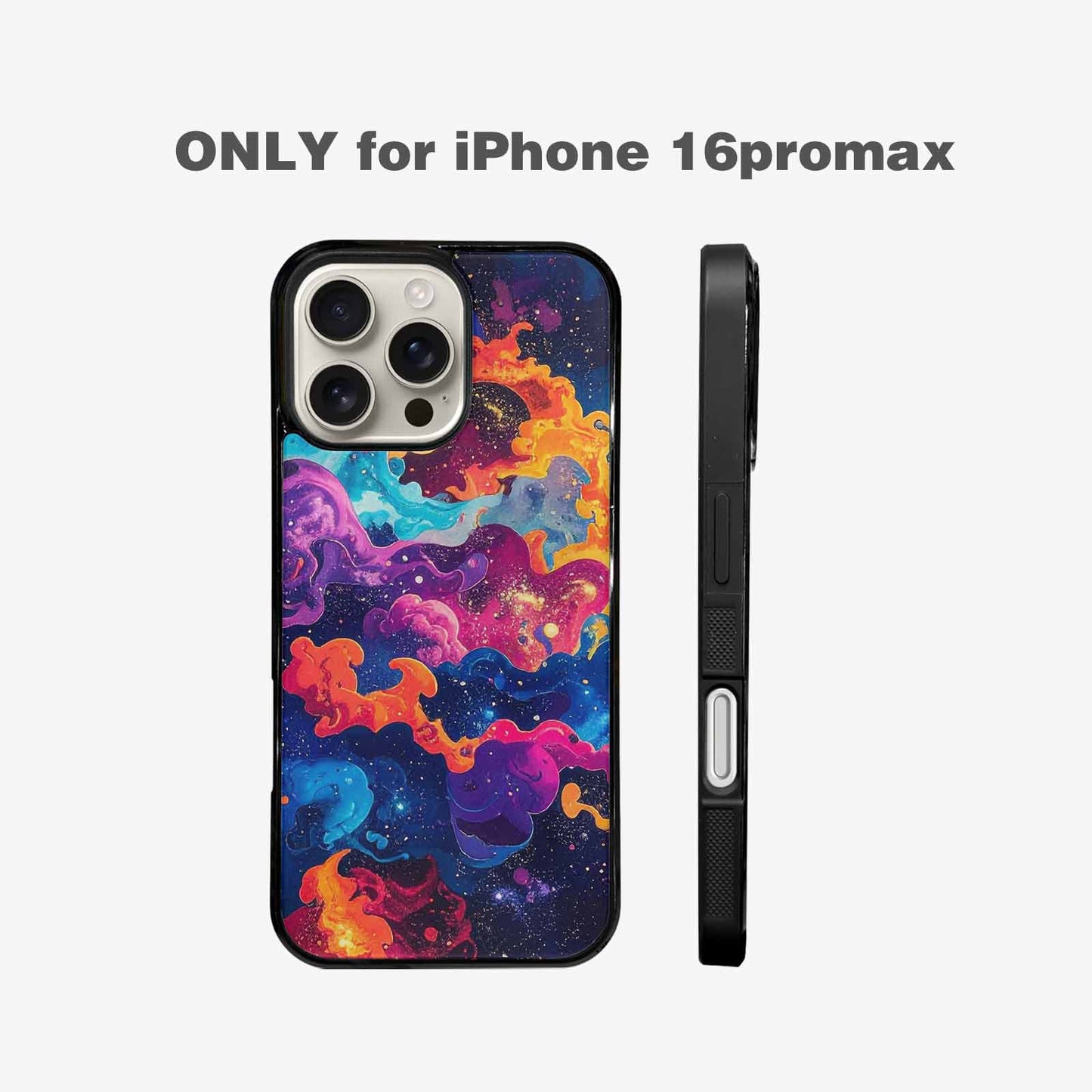 iPhone 16 Pro Max Case — Cosmic Creature And Object Mashup Pattern, Unique Phone Case Design