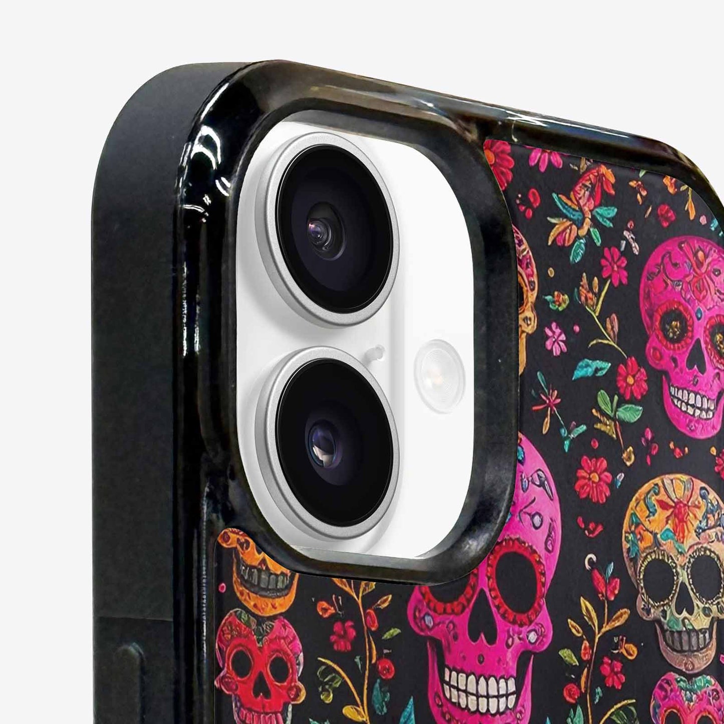 iPhone 16 Case — Colorful Dia De Los Muertos Sugar, Custom Printed Phone Case