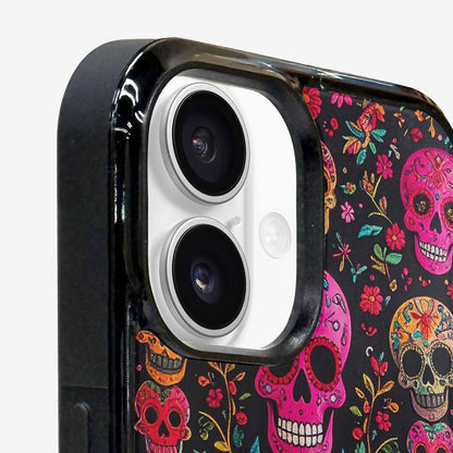 iPhone 16 Case — Colorful Dia De Los Muertos Sugar, Custom Printed Phone Case