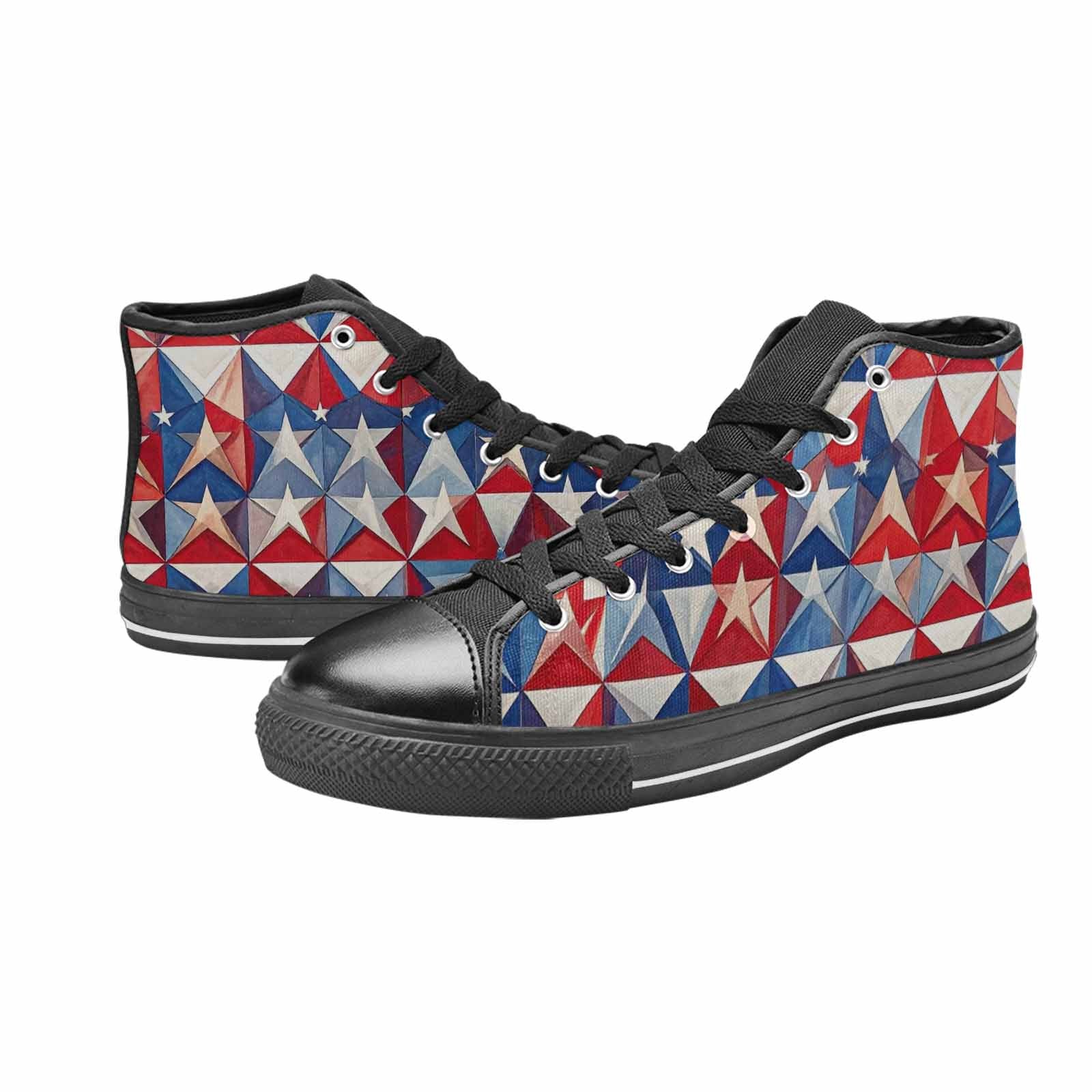MEN'S American Flag Stars High Top Canvas Cottagecore Sneakers
