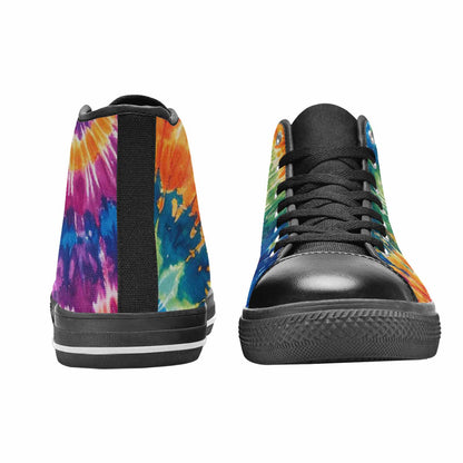 MEN'S Tie Dye Mixed Style High Top Canvas Cottagecore Custom Sneakers