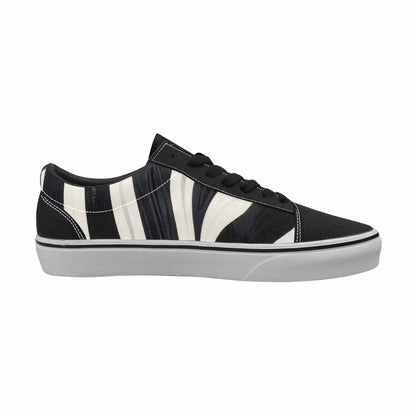 MEN'S Modern Zebra Stripe Canvas Lace-Up Vivid Custom Shoes