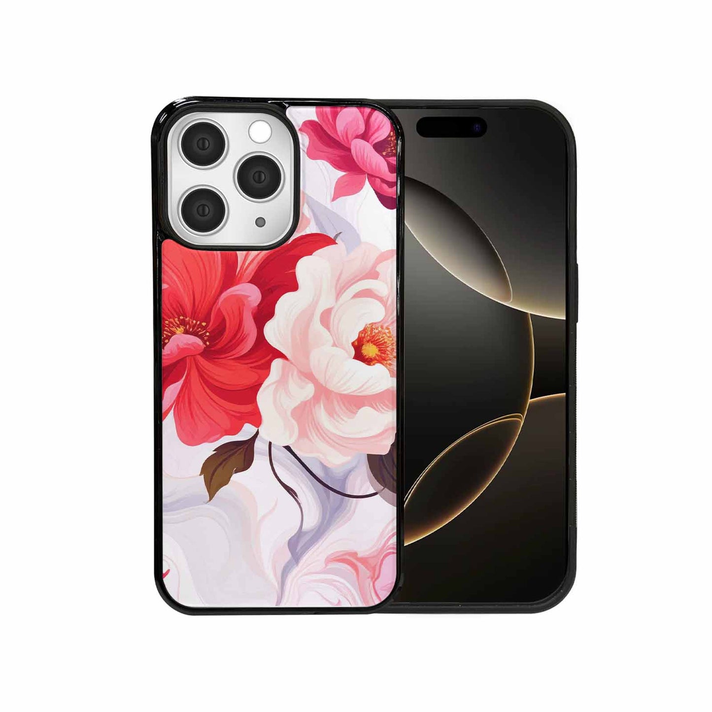 iPhone 15 Pro Max Case — Marble Floral Custom, Personalized Phone Case