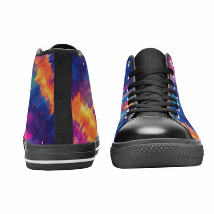 MEN'S Tie Dye Galaxy High Top Canvas Dark Academia Custom Sneakers