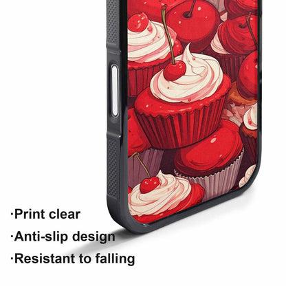 iPhone 17 Pro Max Case — Retro Cherry Cupcake Retro Vintage, Unique Phone Case Design