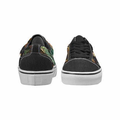 WOMEN'S Snake Skin Reptile Canvas Lace-Up Aesthetic Sneakers