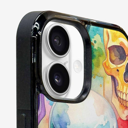 iPhone 16 Case — Kulls Watercolor Skulls Small Skull Pattern, Customized Protective Case