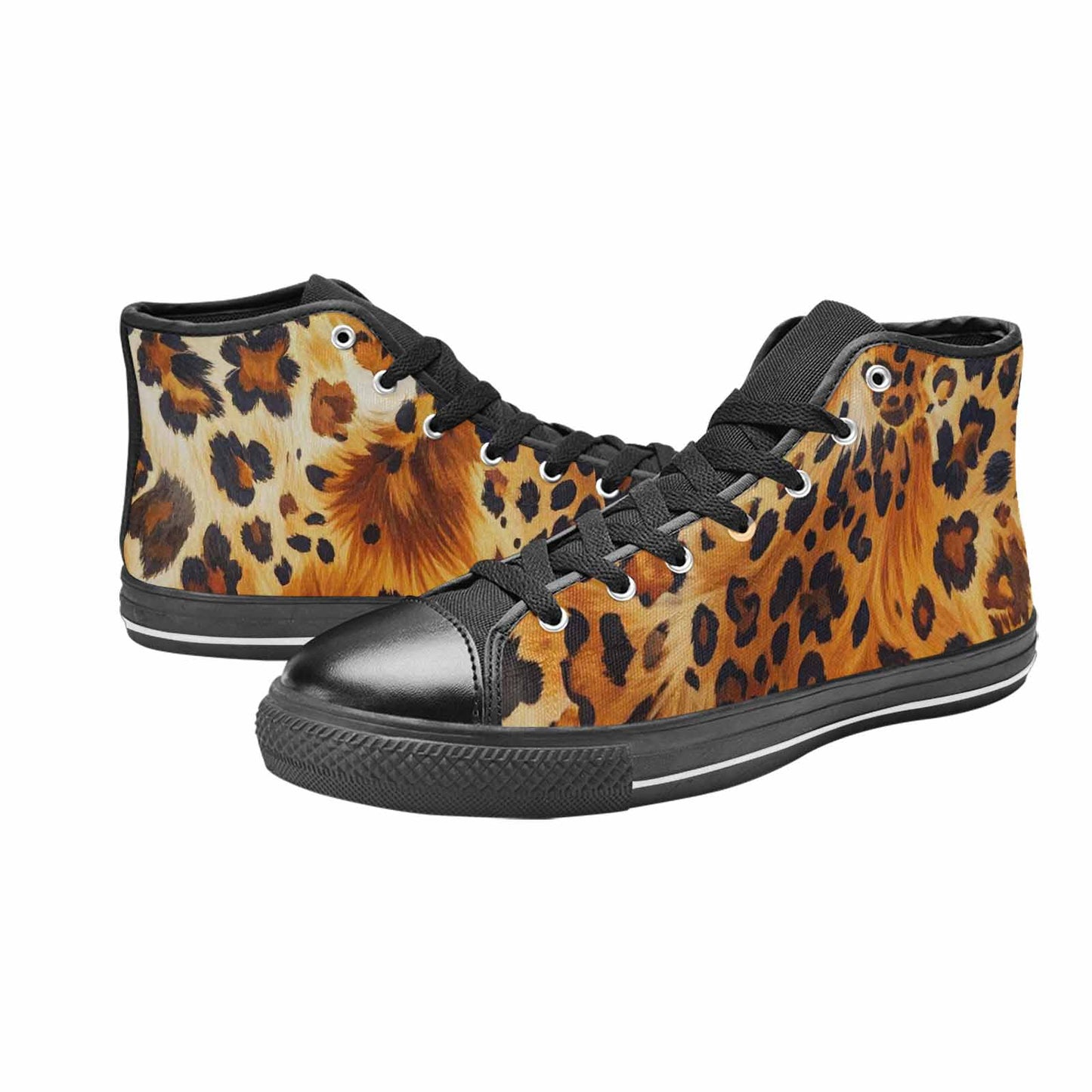 WOMEN'S Cow Animal Print High Top Canvas Surreal Sneakers