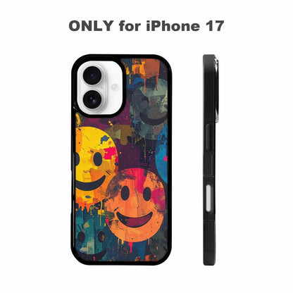 iPhone 17 Case — Smiley Faces Camosmiley Faces Camo, Custom Printed Phone Case