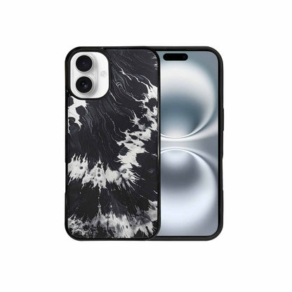 iPhone 16 Plus Case — Black White Animal Print, Custom Designed Case Cover