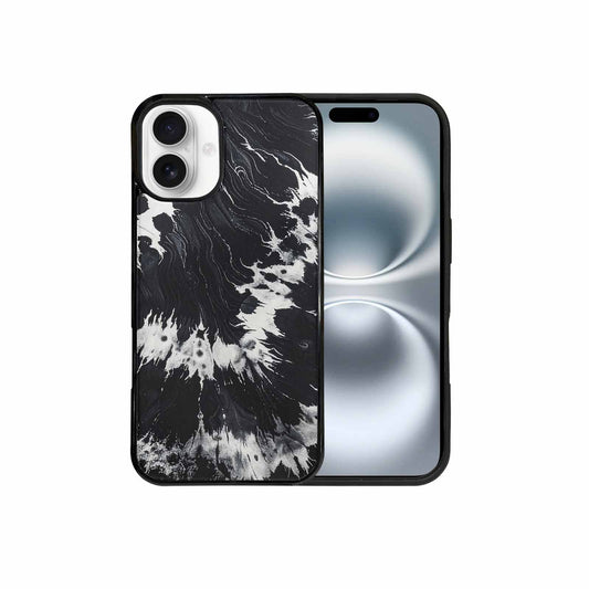 iPhone 16 Plus Case — Black White Animal Print, Custom Designed Case Cover
