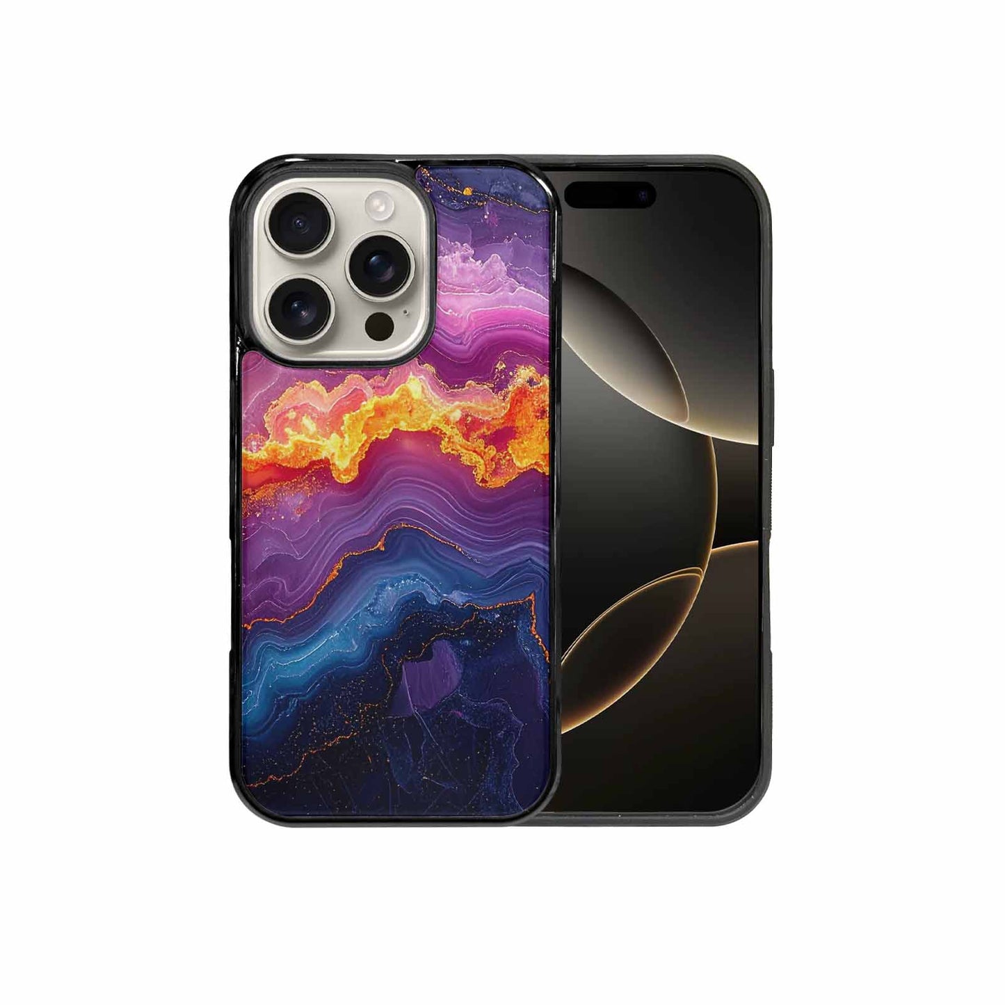 iPhone 16 Pro Case — Psychedelic Marble Tessellation, Personalized Phone Case