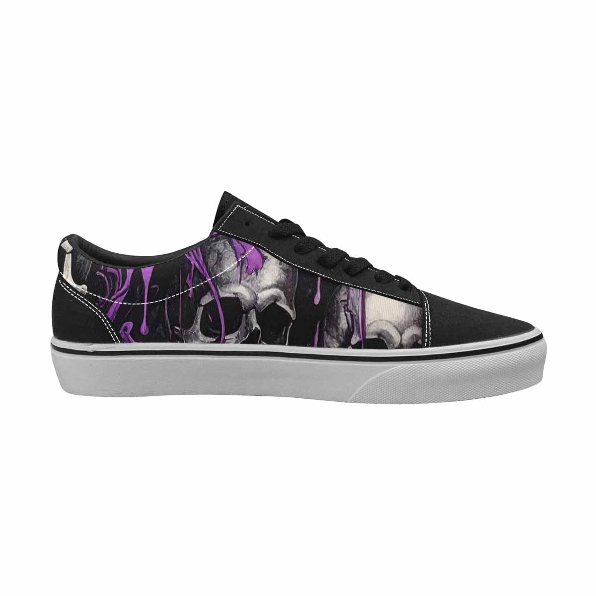 WOMEN'S Rainbow From Skull S Lace-Up Canvas Cottagecore Sneakers