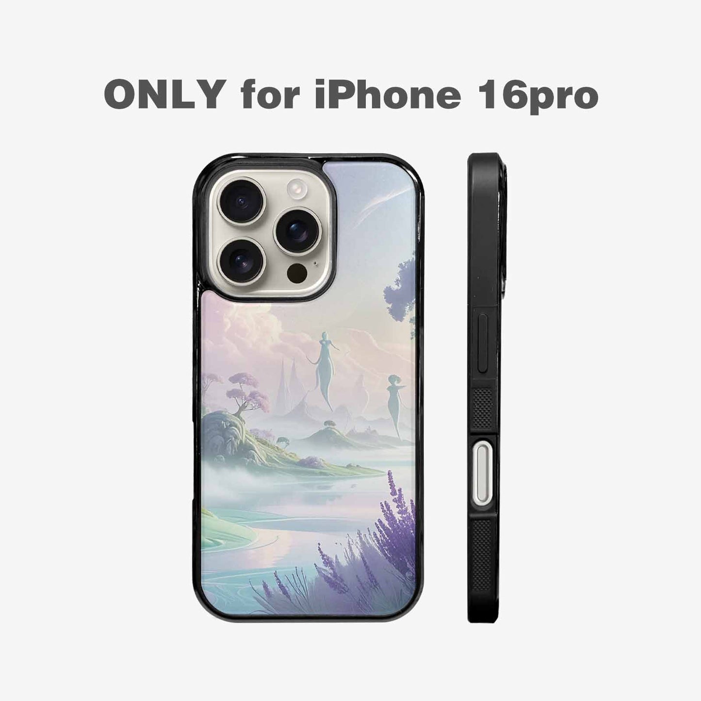 iPhone 16 Pro Case — Surrealist Dreamscape Illustration Pattern, Custom Phone Case