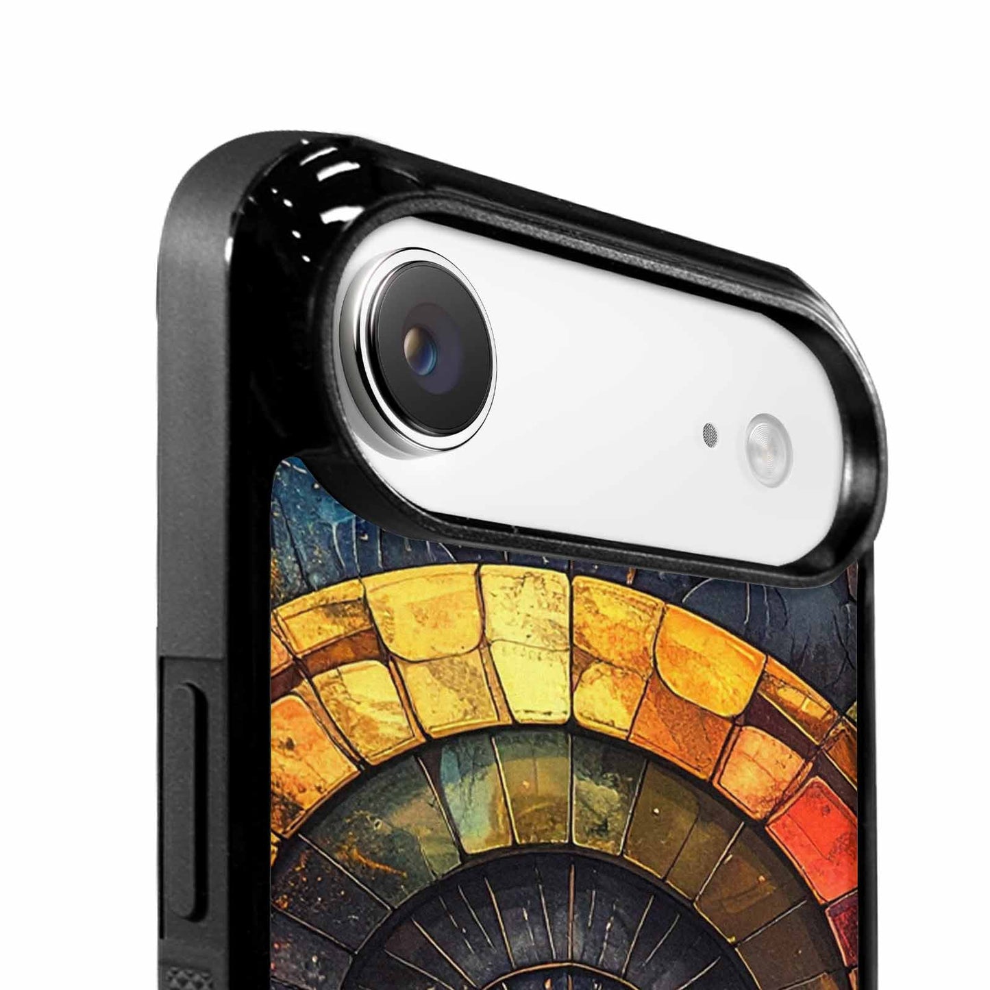 iPhone 17 Air Case — Metallic Reptile Rainbow Arc Original Art, Unique Phone Case Design