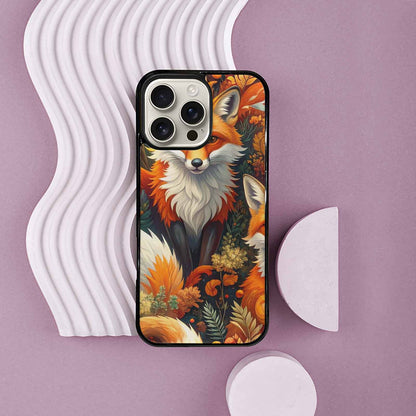 iPhone 16 Pro Max Case — Fox Forest Fox Forest Pattern Hundreds, Custom Print Case Cover