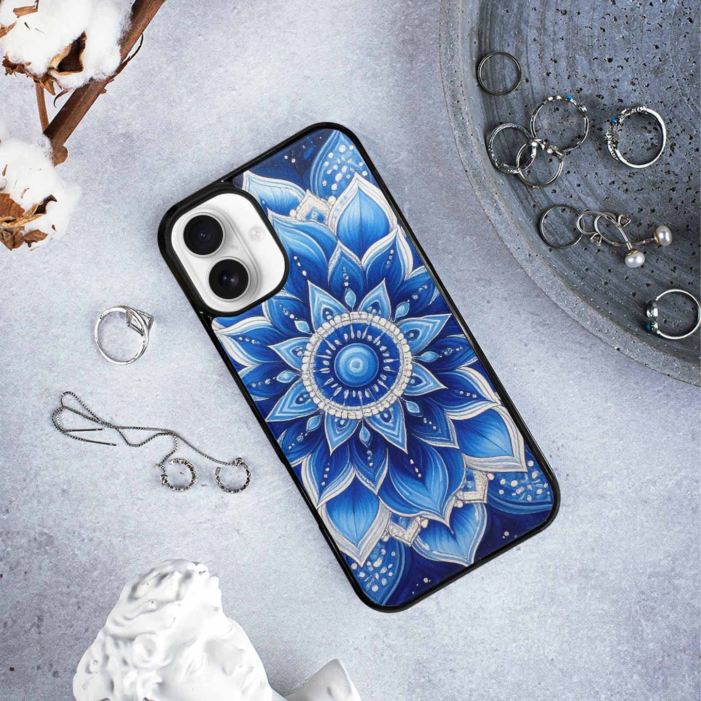 iPhone 16 Plus Case — Mandala Bohemian Print Edge To Edge, Custom Phone Case
