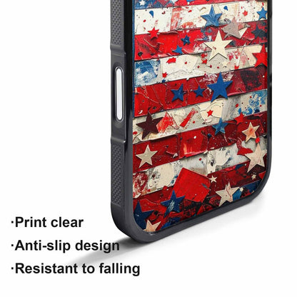 iPhone 17 Pro Max Case — Patriotic Stars And Stripes Galaxy Space, Custom Made Phone Cover