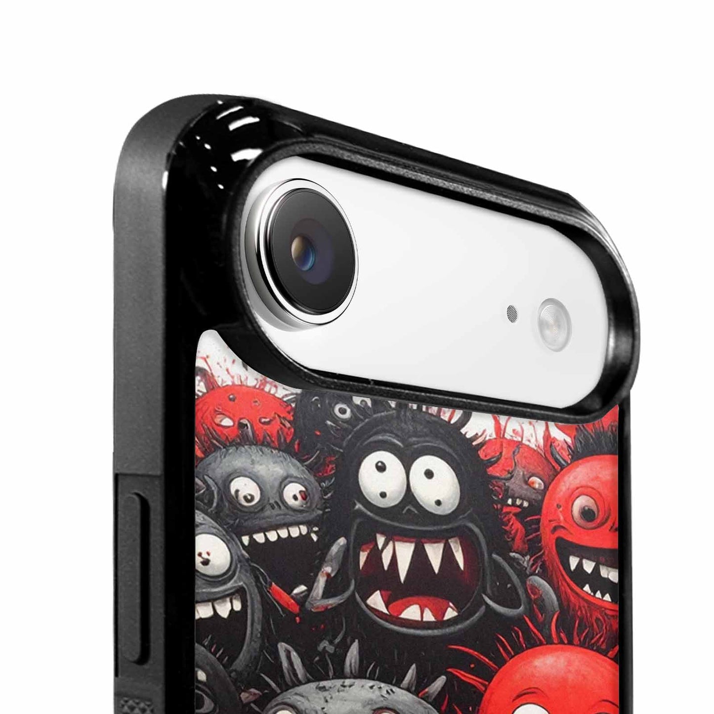 iPhone 17 Air Case — Black Red Ink Monsters General Cartoon, Unique Phone Case Design