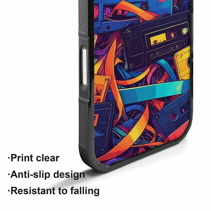 iPhone 17 Case — Retro Cassette Tape Pattern Retro Vintage, Original Design Phone Case