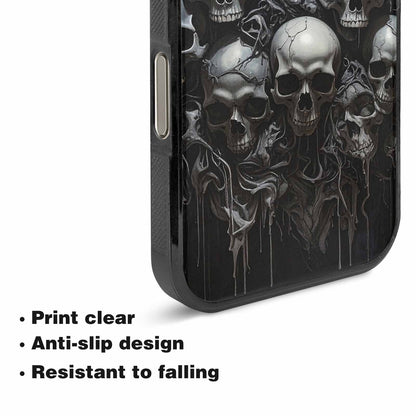 iPhone 16 Pro Max Case — Grey Dark Black And Grey Tones, Custom Art Phone Cover