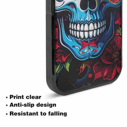 iPhone 15 Plus Case — Graffiti Skull Art Seamless Pattern Vibrant, Original Design Phone Case