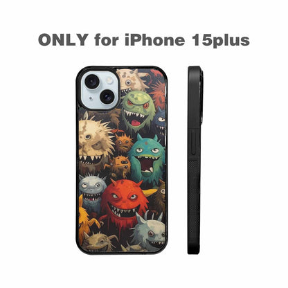 iPhone 15 Plus Case — Monsters Camomonsters Pattern Qch, Custom Phone Case