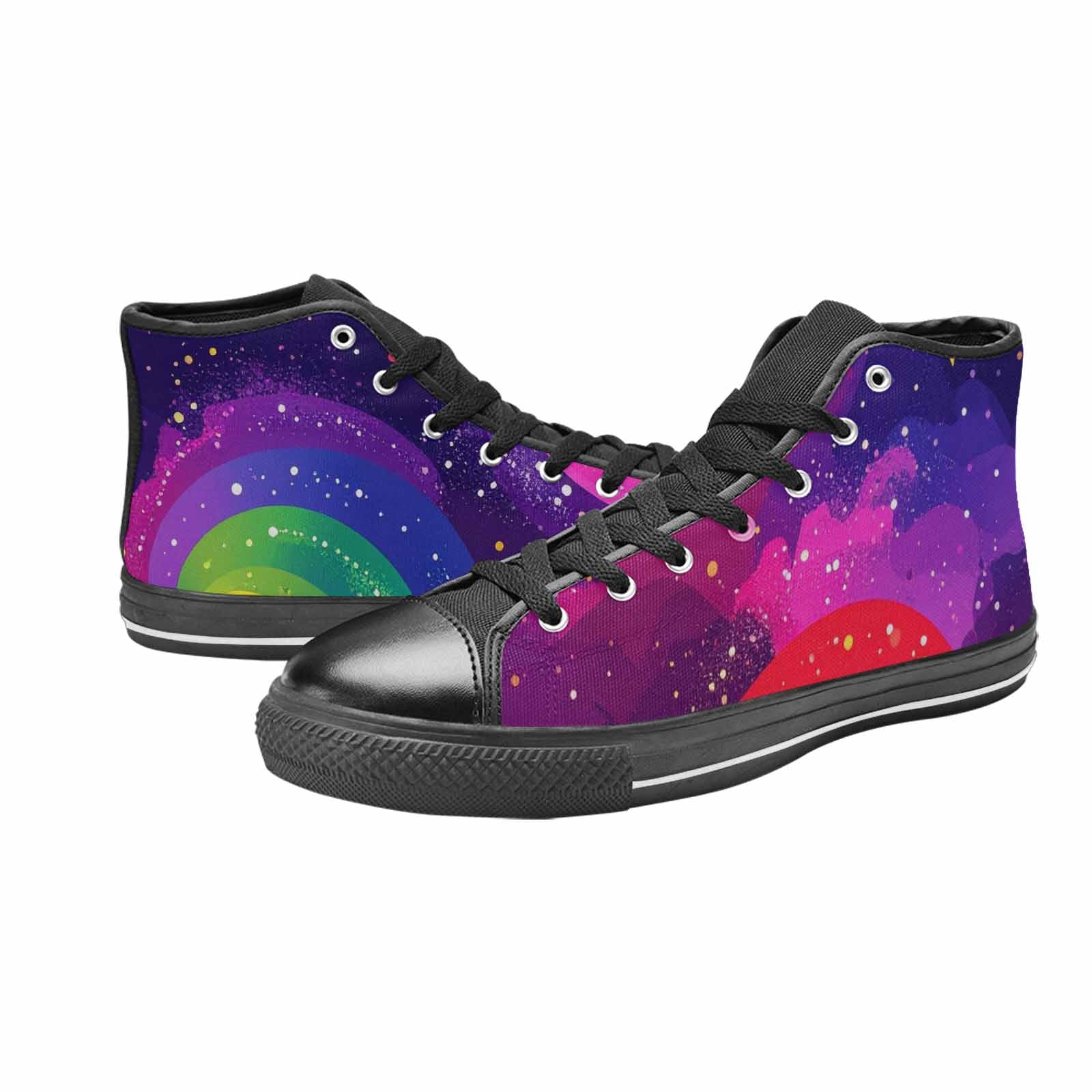 WOMEN'S Rainbow Pride Galaxy High Top Canvas Aesthetic Shoes