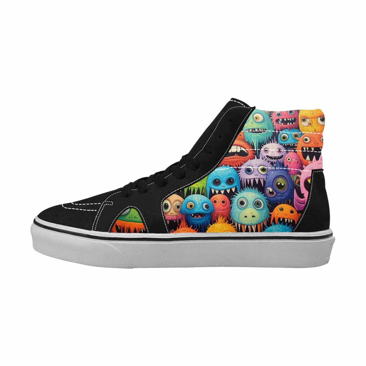 MEN'S Multi High Top Canvas Vibrant Chaos Custom Sneakers