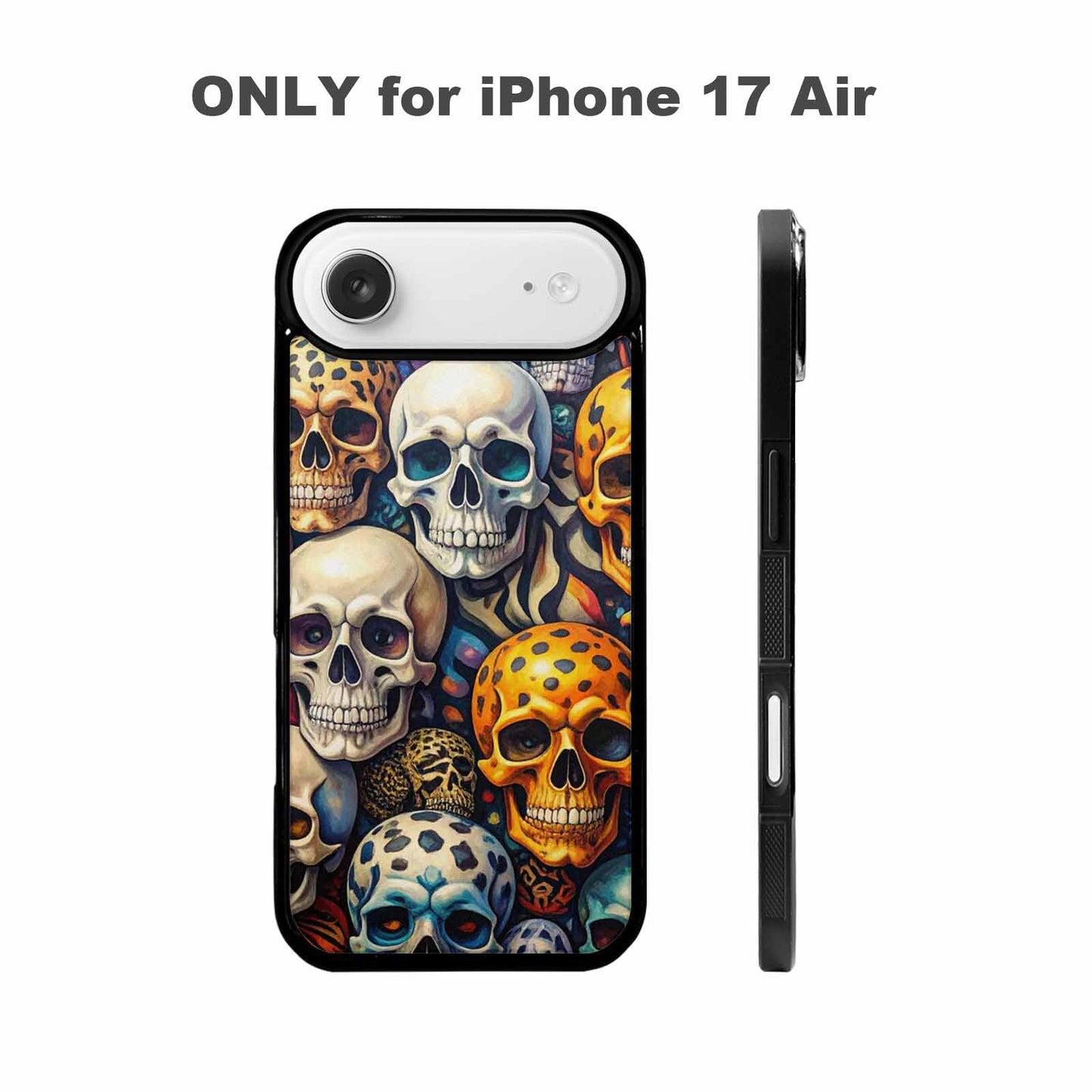 iPhone 17 Air Case — Skulls Pattern Hundreds Of Sma Gothic, Personalized Phone Case