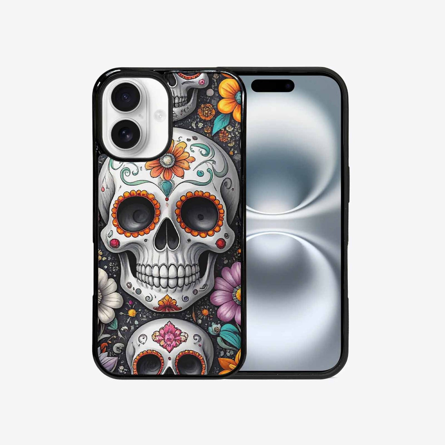 iPhone 16 Case — Greyscale Black And White Dark Black, Custom Made Phone Cover