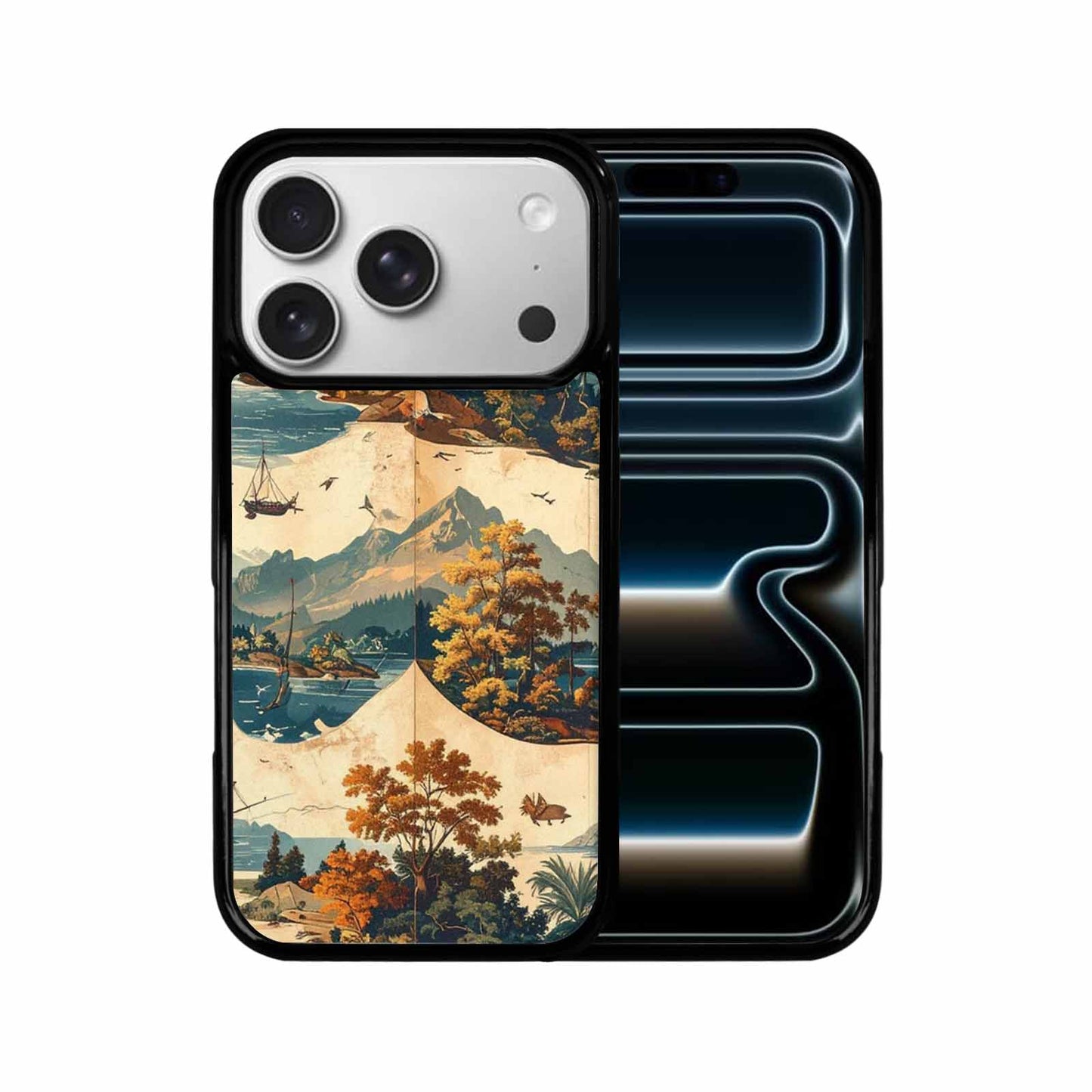 iPhone 17 Pro Case — Vintage Travel Artwork Pattern Retro Vintage, Custom Designed Case Cover