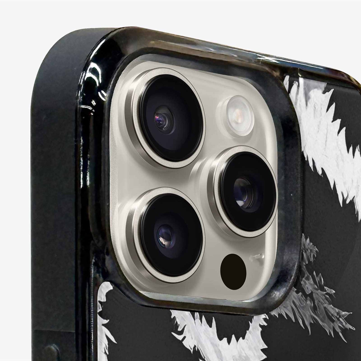iPhone 16 Pro Max Case — Leopard Print Black And White Style, Original Design Phone Case