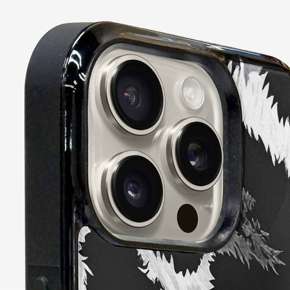 iPhone 16 Pro Max Case — Leopard Print Black And White Style, Original Design Phone Case