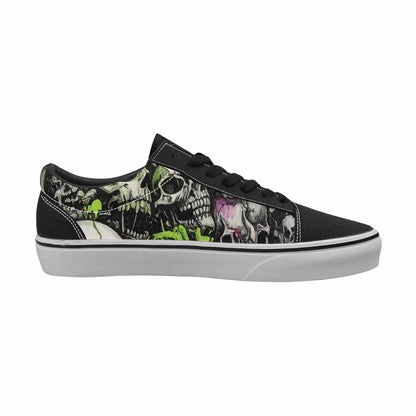 WOMEN'S Rainbow From Skull S Lace-Up Canvas Neon Fantasy Custom Shoes
