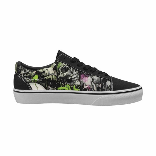 WOMEN'S Rainbow From Skull S Lace-Up Canvas Neon Fantasy Custom Shoes