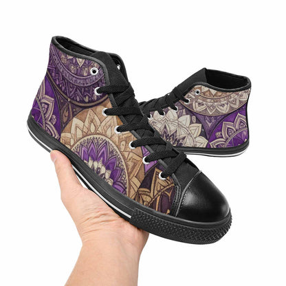 MEN'S Mandala High Top Canvas Cottagecore Custom Shoes
