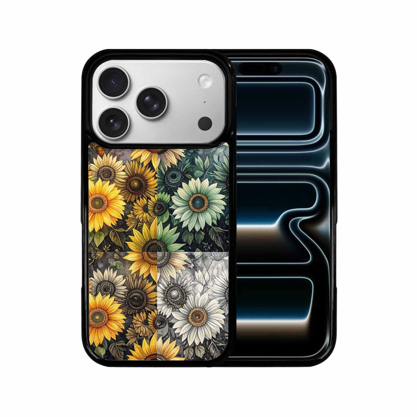 iPhone 17 Pro Case — Small Sunflower Pattern Randomly Varying Floral, Personalized Phone Case