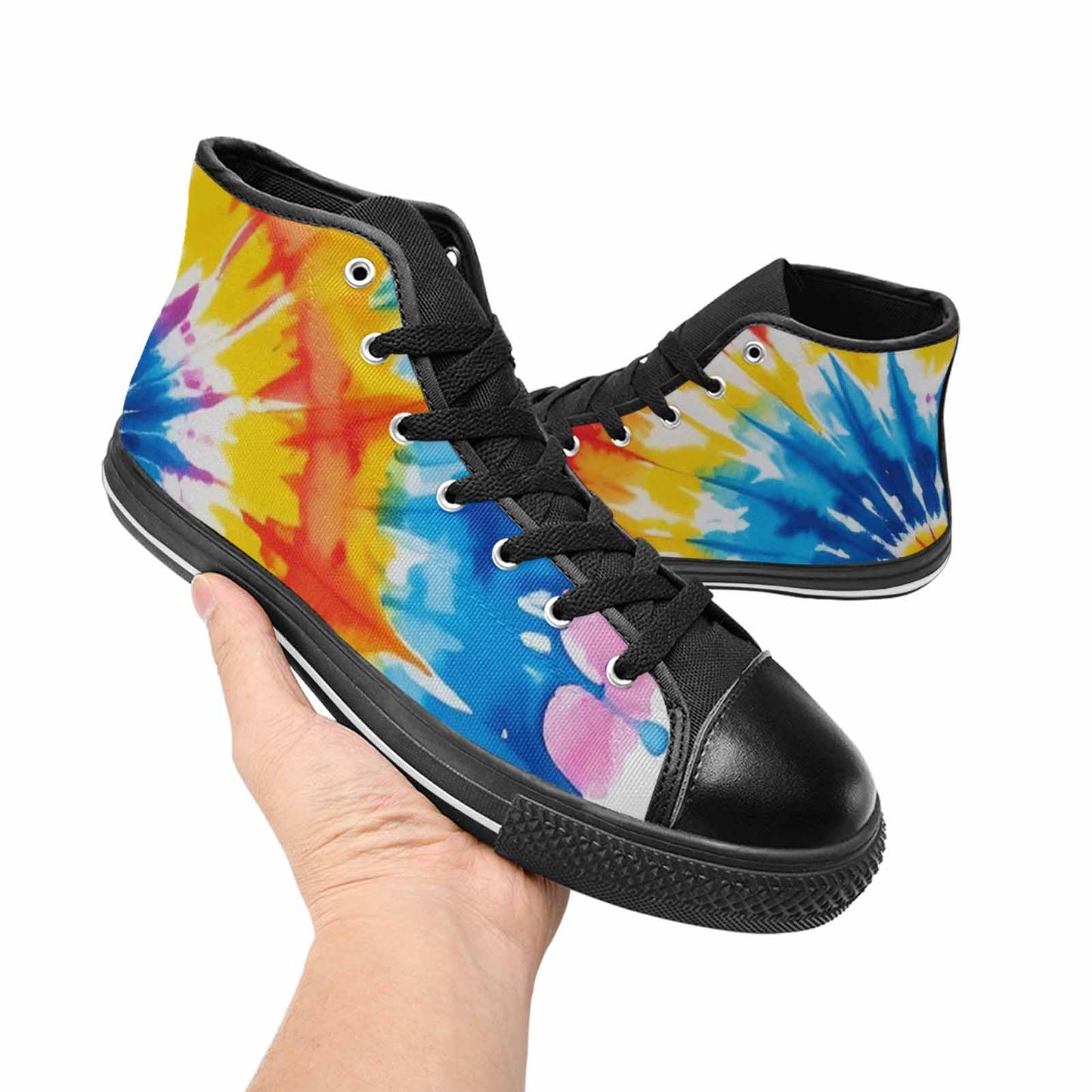 WOMEN'S Tie Dye Drip High Top Canvas Surreal Shoes