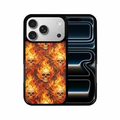 iPhone 17 Pro Case — Skulls Flaming Skulls Small Skull Gothic, Unique Phone Case Design
