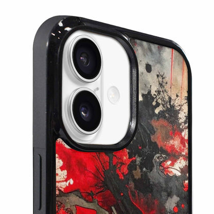 iPhone 17 Case — Black &amp; Red Ink Camo, Custom Print Case Cover