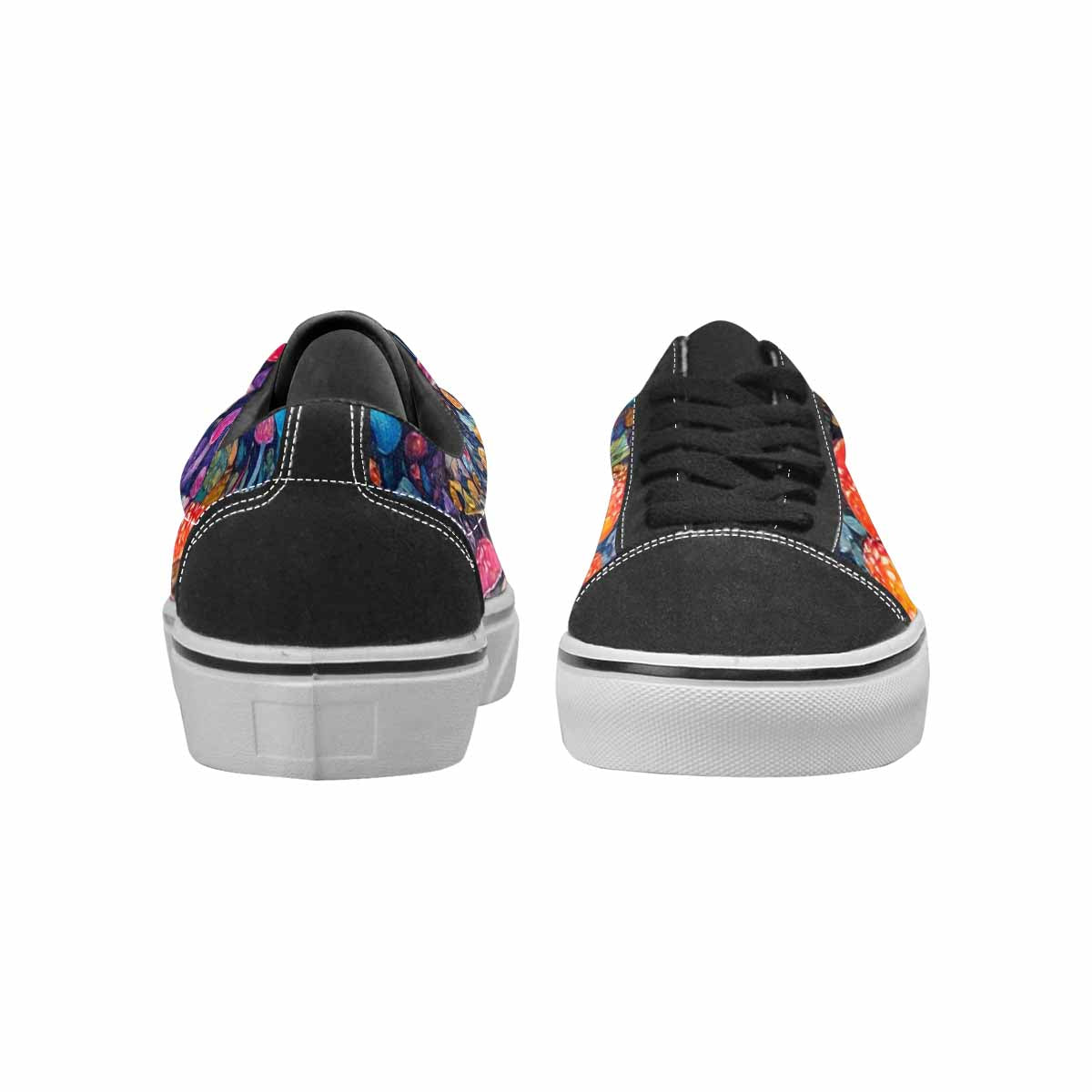 WOMEN'S Mushrooms (general) Mushrooms Pa Lace-Up Canvas Melting Art Sneakers