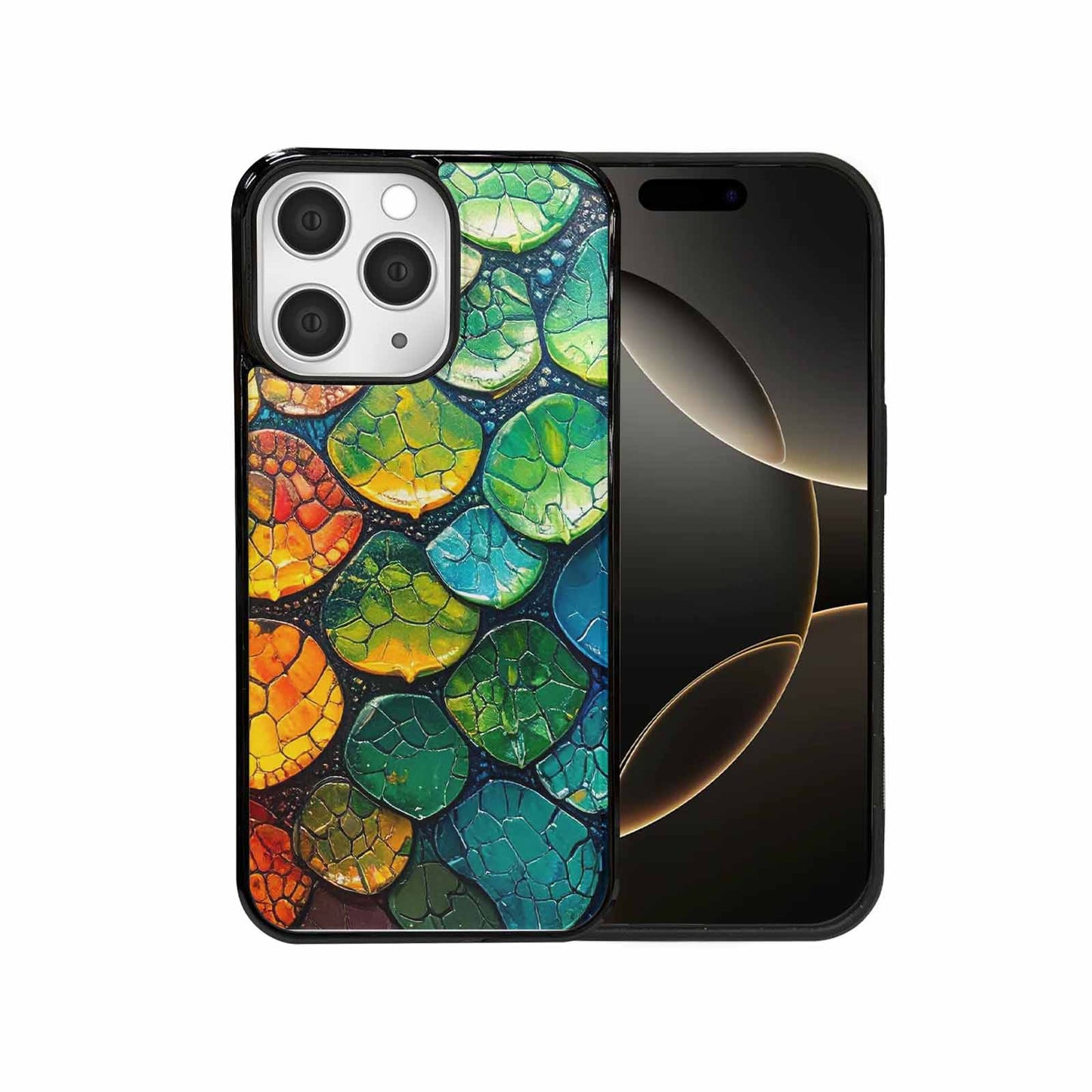 iPhone 15 Pro Max Case — Reptile Scale Full Color Vibrant Reptile, Custom Phone Case